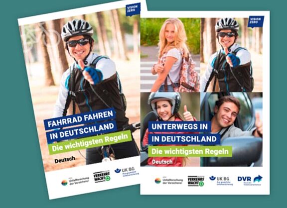 German Road Safety! App und Online-Version sind in 14 Sprachen verfügbar: Arabisch, Chinesisch, Deutsch, Englisch, Farsi, Französisch, Kroatisch, Paschtu, Polnisch, Portugiesisch, Russisch, Spanisch, Türkisch und Ukrainisch.