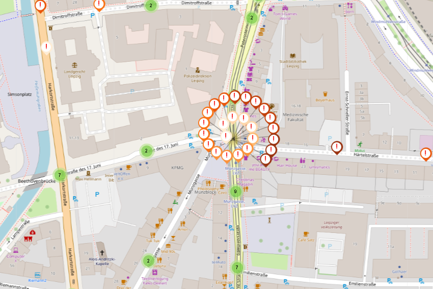 25 Bild 4. - 26 Unfälle mit Körperschädigung mit Beteiligung Radfahrender: Straße des 17. Juni / Härtelstraße