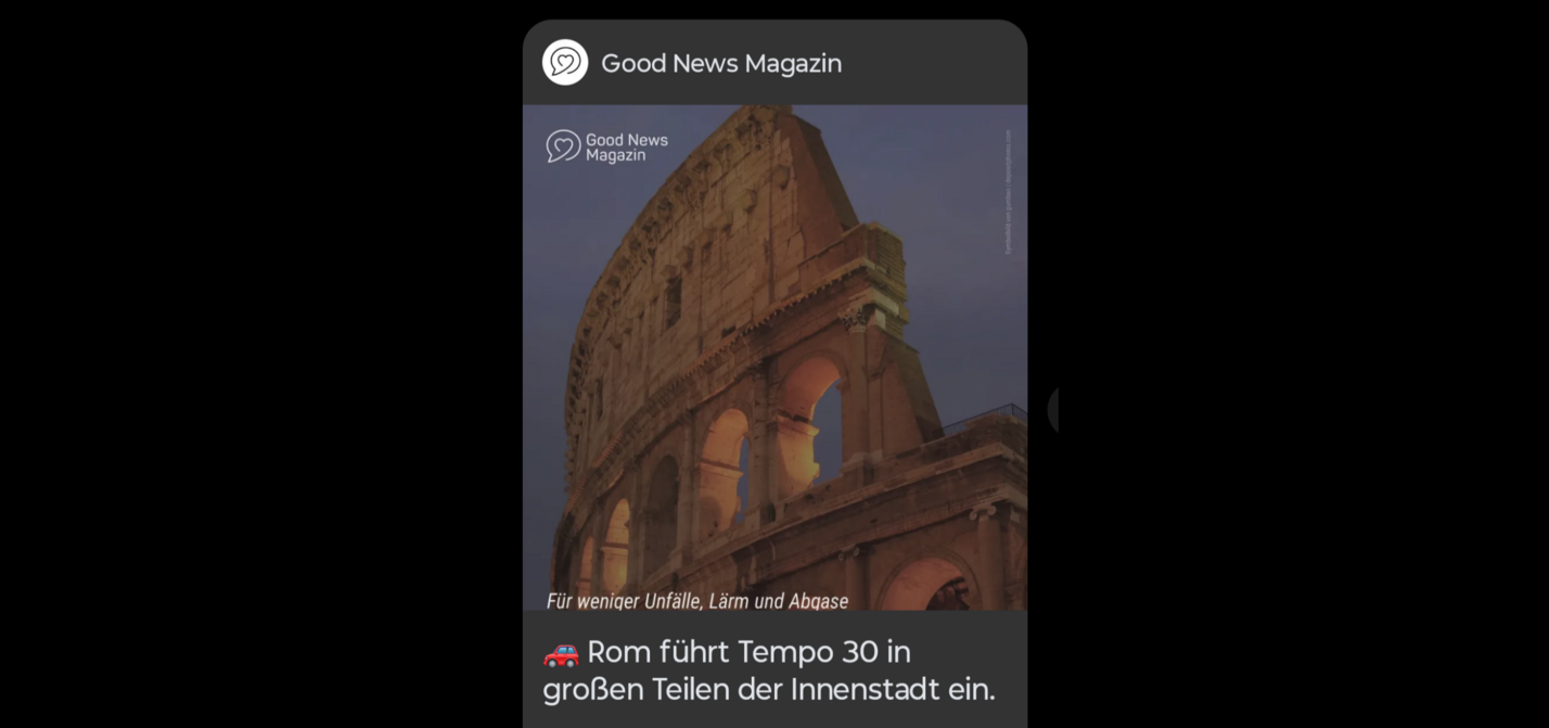 GOODnews fürs Radfahren in Langenhagen: Rom = 30! - (C)  Screenprint  GOODnews / ADFC Langenhageb