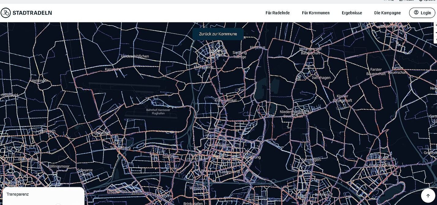 Heatmap Stadtradeln Langenhagen 2025