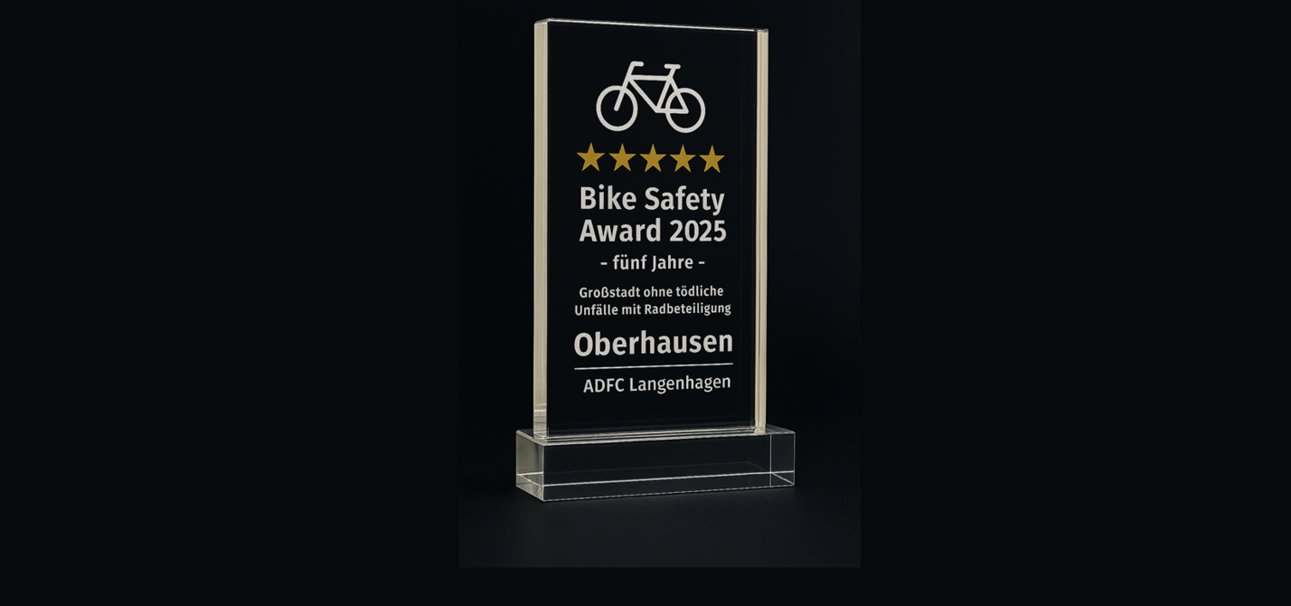 Bike Safety Award Fünf Jahre ohne ... - Urheberrecht: ADFC Langenhagen / Copilot