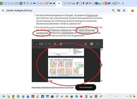SO geht die Reduzierung von Radunfällen in Stuttgart: Mit www.Fahrrad-Unfallorte.de