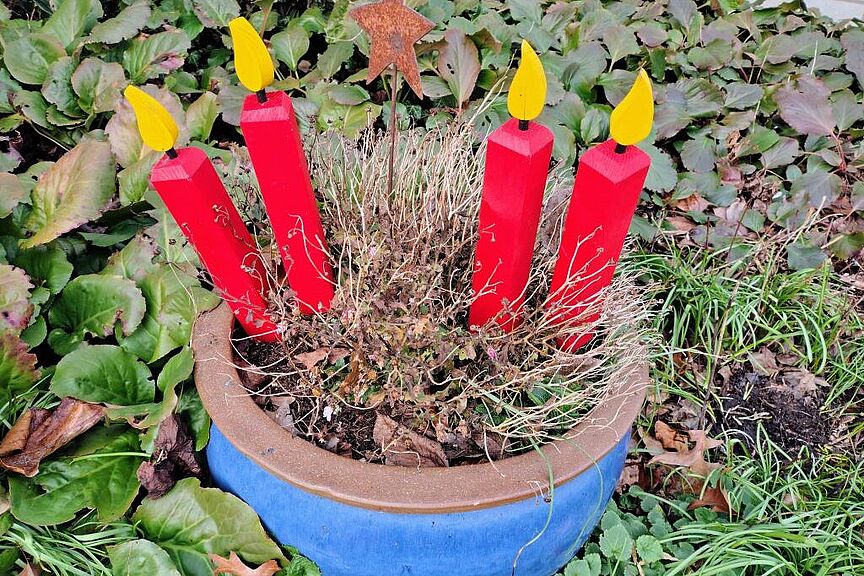 4. Advent Draußen, direkt vorm Zentralen Stützpunkt des ADFC Langenhagen.