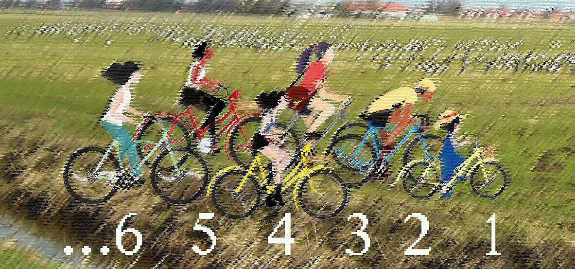Wir wollen mit zählen Radzähler: 1, 2, 3, ...