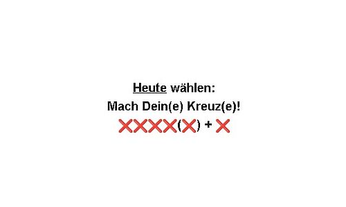 13.9. wählen! ❌❌❌❌(❌): Bürgermeister*in + ... ❌: Rad-Zukunft! Wetter-Vorhersage