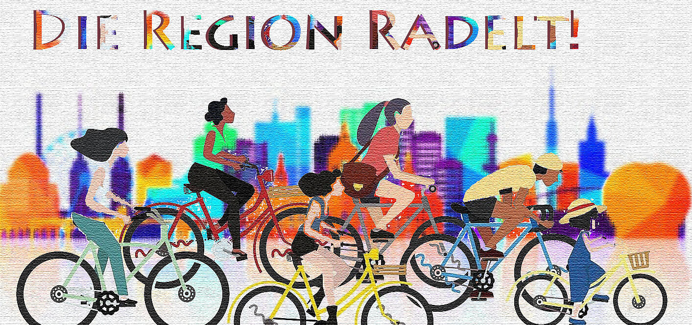 Poster zum Thema "Die Region radelt!"