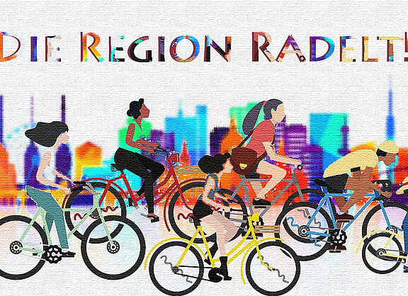 Poster zum Thema "Die Region radelt!"