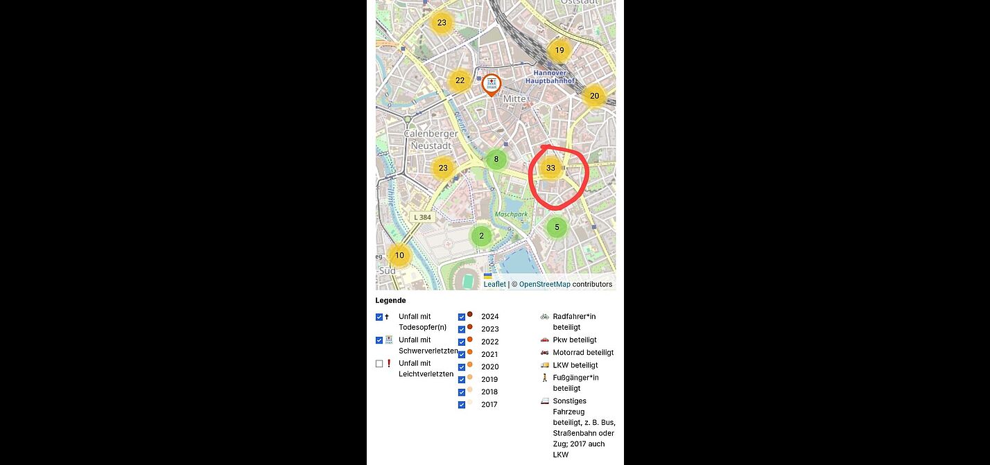 Radfahrer Spa KEINER dieser Punkt dürfte eigentlich da sein, denn die rechtsverbindliche "Vision Zero" (keine Verkehrsunfälle mit Todesfolge oder schweren Personenschäden) >>Ist<< ja die Grundlage aller verkehrlichen Maßnahmen.