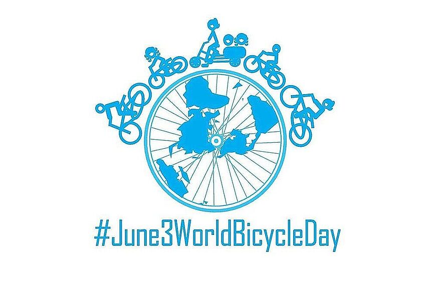 Logo des Welt-Fahrrad-Tages / World Bicycle Day Logo des Welt-Fahrrad-Tages / World Bicycle Day