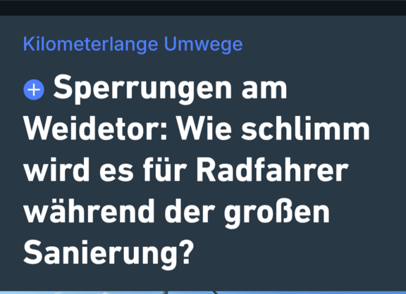 Screenshot HAZ-Meldung