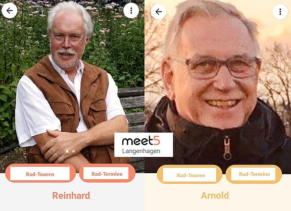 Zwei Personen mit meet5 