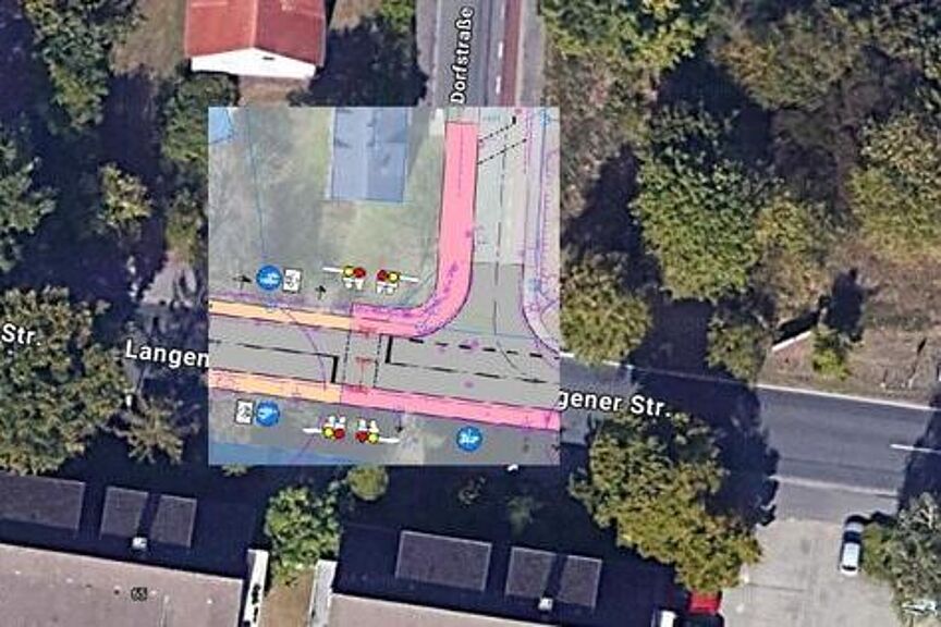 Der VuFa stimmte positiv über Vorschlag 1.3 ab: Bedarfsampel in Schulenburg zur Querung der Langenhagener Straße (Landesstraße L 382) in Höhe der Dorfstraße • Foto: Karte Google Maps, mit Einblendung Verkehrspolitik: Der Verkehrs- & Feuerschutzausschuss VuFa stimmte positiv über Vorschlag 1.3 ab: Bedarfsampel in Schulenburg zur Querung der Langenhagener Straße (Landesstraße L 382) in Höhe der Dorfstraße • Foto: Karte Google Maps, mit Einblendung