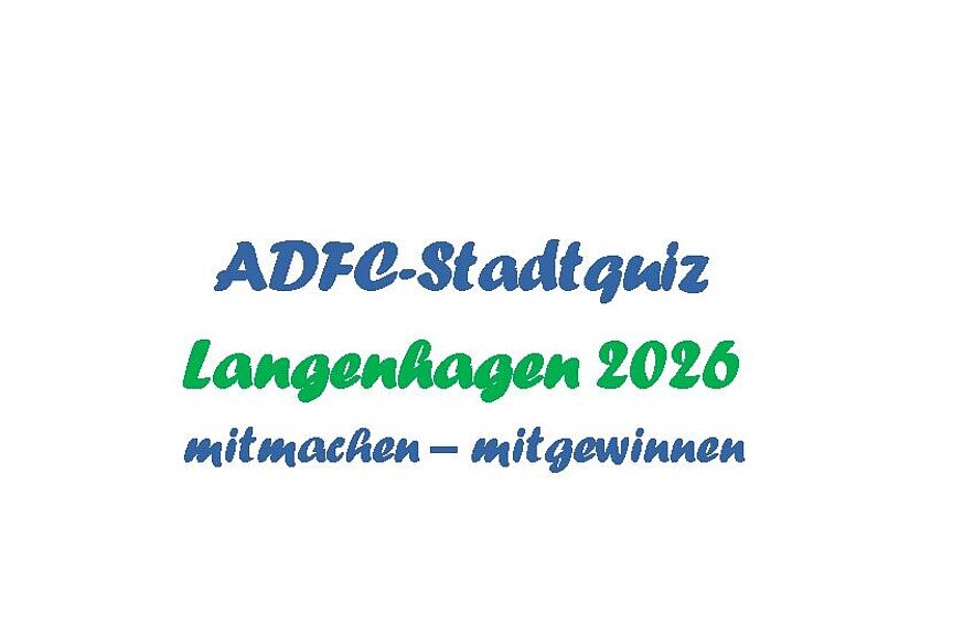 ADFC Langenhagen - StadtQuiz StadtRadeln 2026: Mitmachen, mitgewinnen! ADFC Langenhagen - StadtQuiz StadtRadeln 2026: Mitmachen, mitgewinnen!